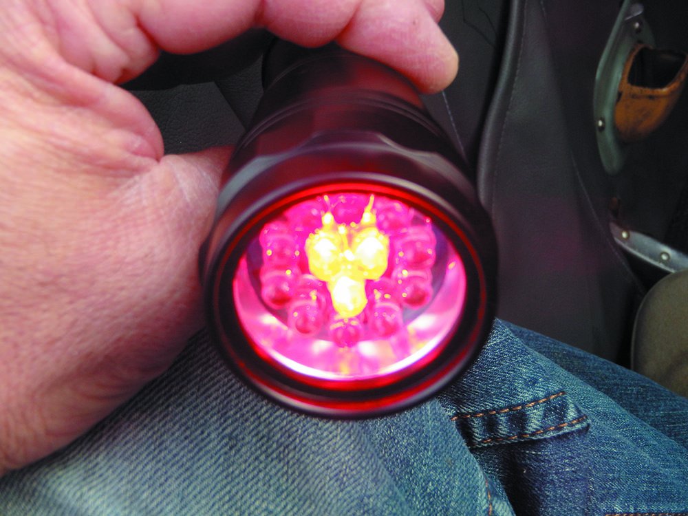 red light LED flashlight