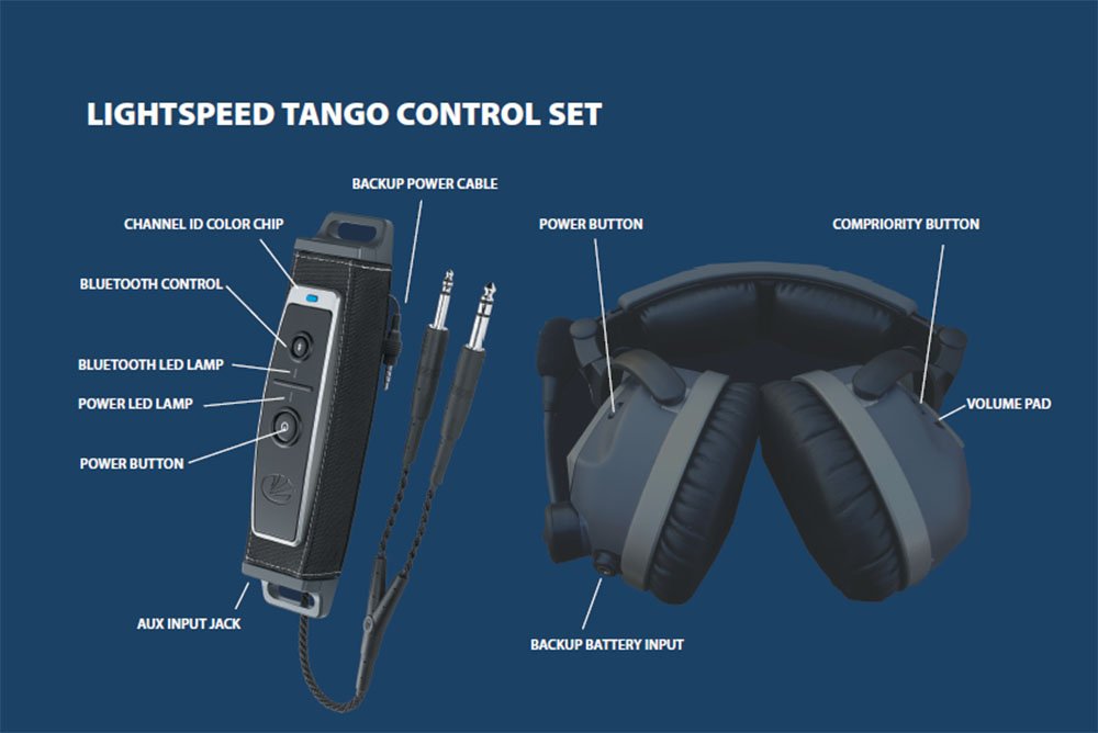 Lightspeed Tango wireless headset for pilots