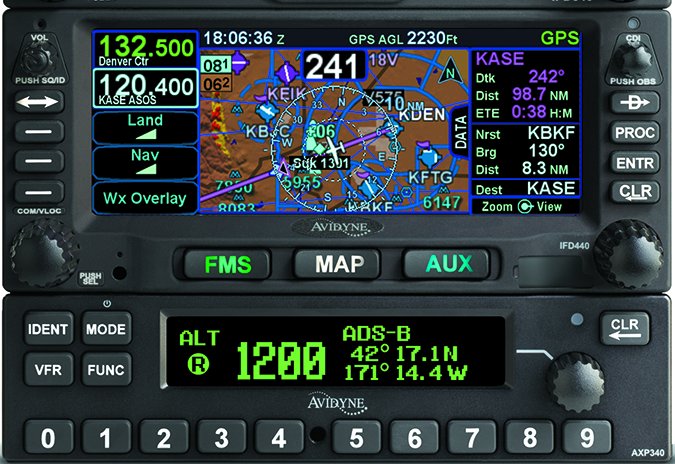 Avidyne AXP340 transponder and IFD440 navigator