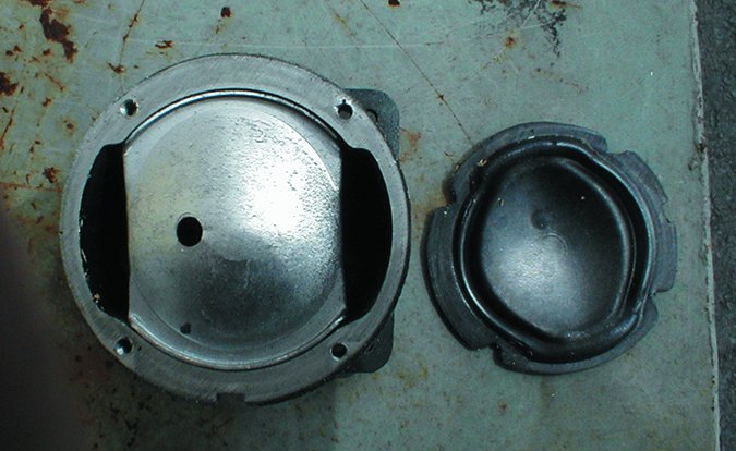 aircraft compass fluid diaphragm chamber and rubber diaphragm