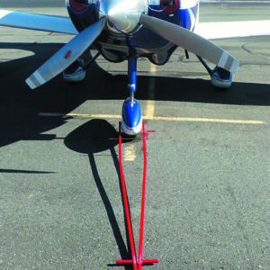 airplane with tow bar